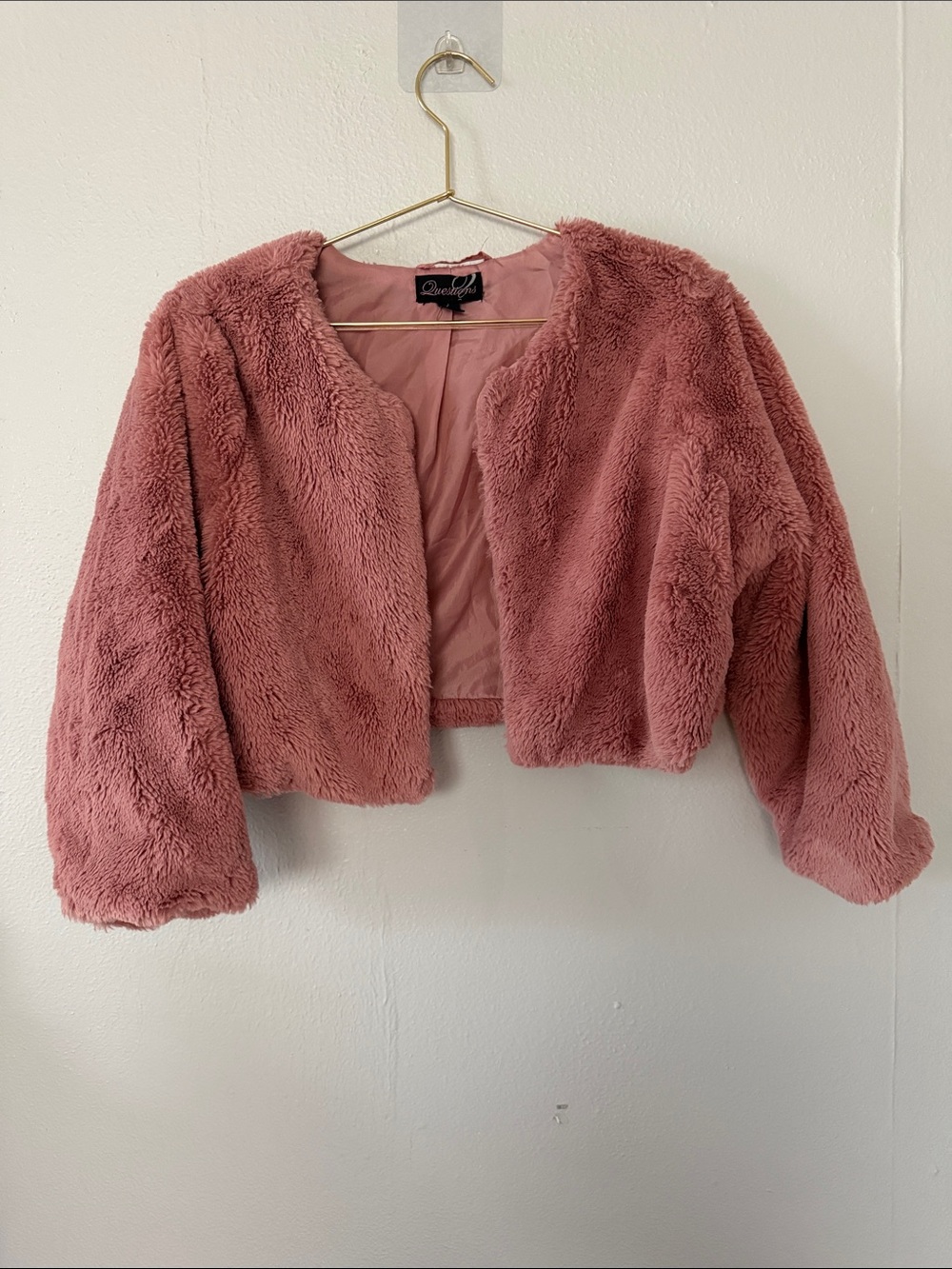 Rosewood Faux Fur Cropped Teddy Jacket - Dollhouse